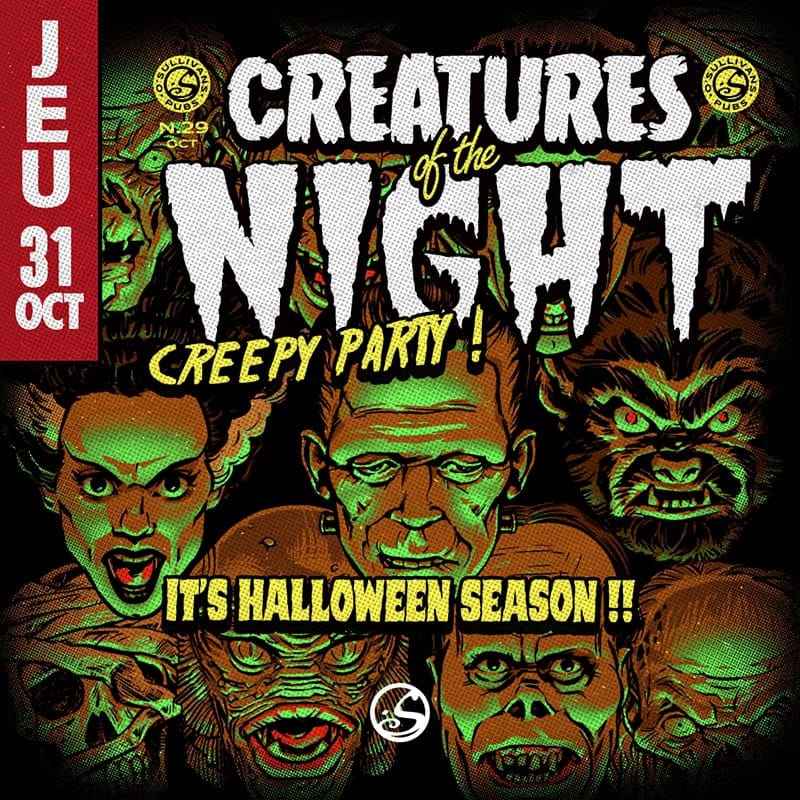 Creatures of the night soirée Halloween