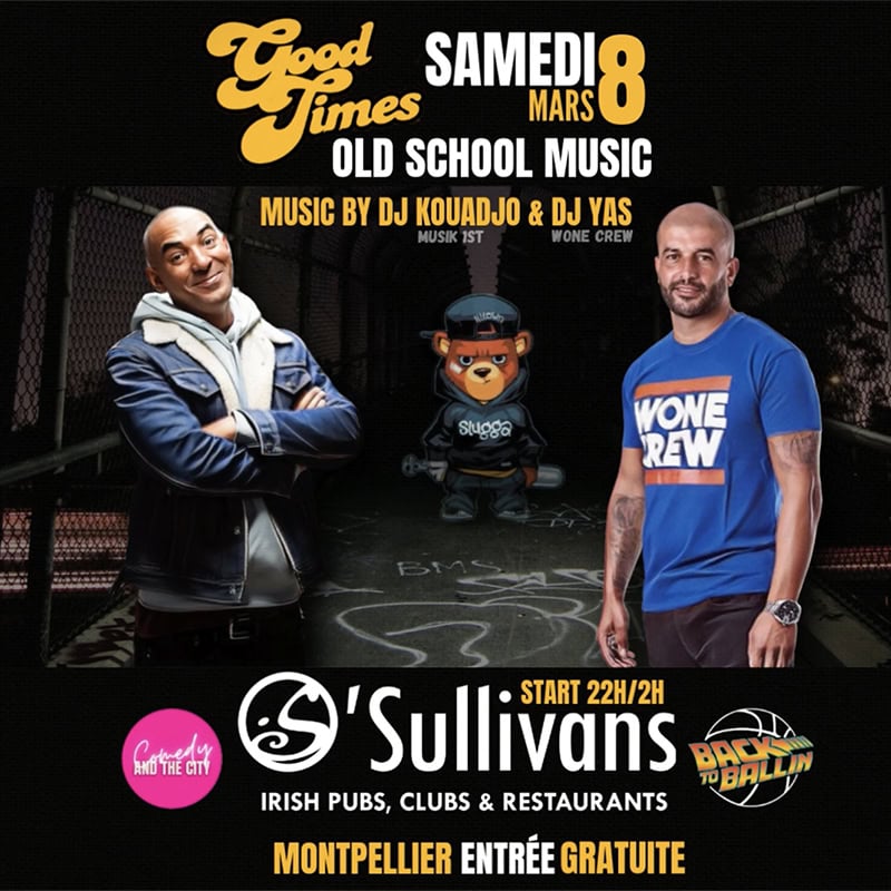 soirée old school music O’Sullivans Montpellier