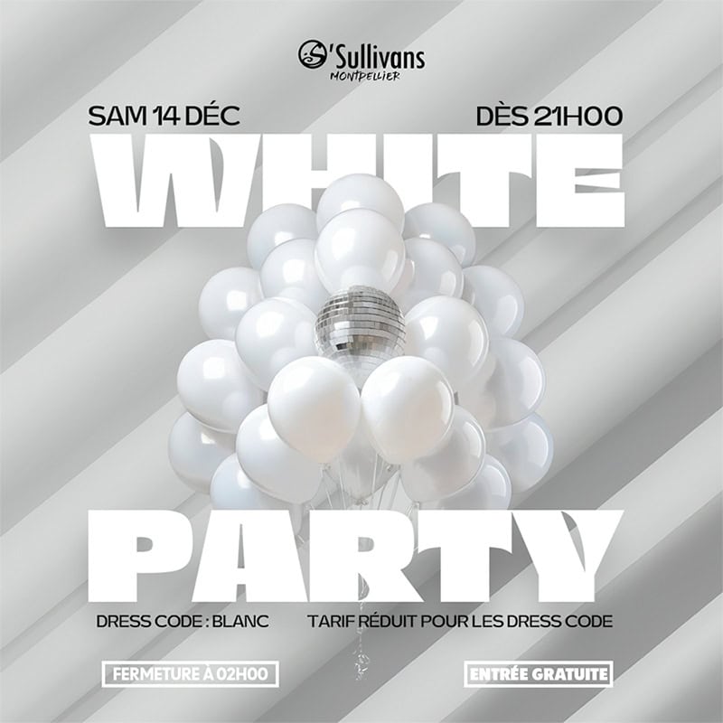 WHITE PARTY O'Sullivans Montpellier