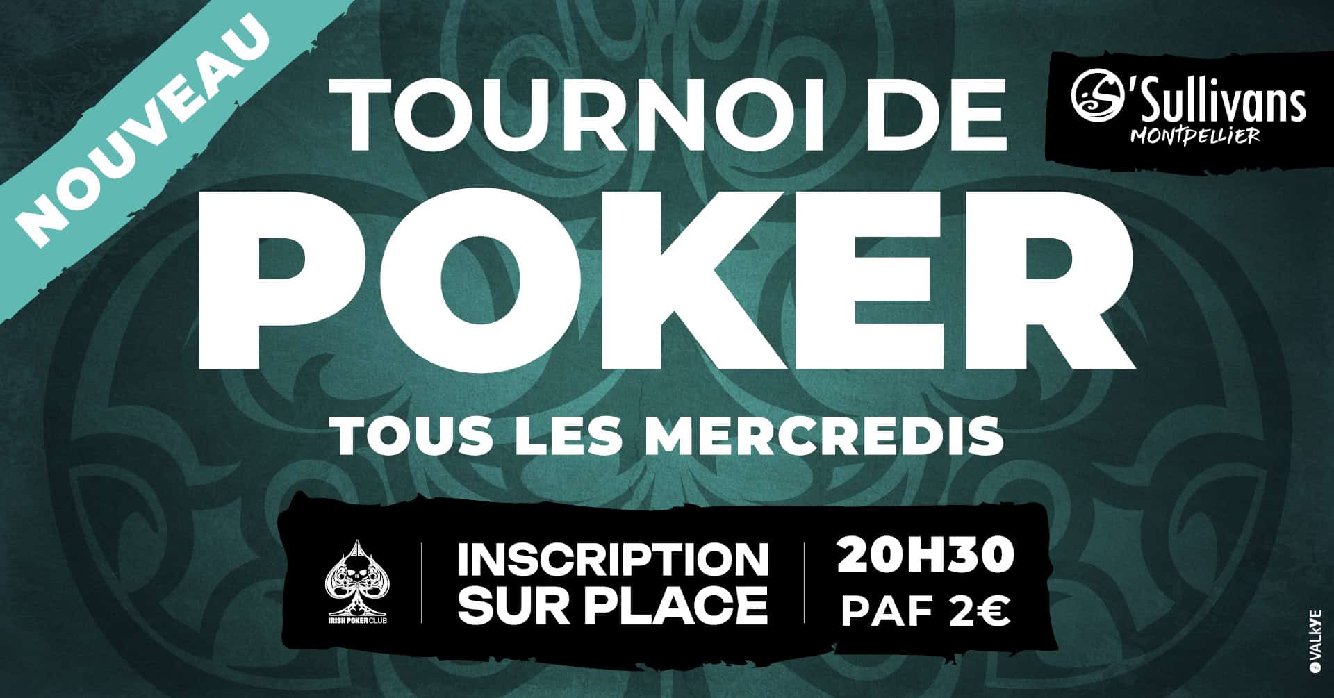 Poker Tous les mercredis O’Sullivans Montpellier