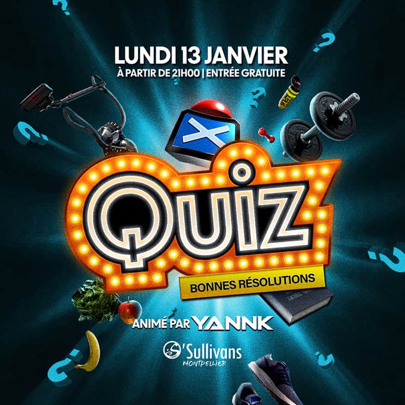 Soirée Quiz Bonne résolution Montpellier O'Sullivans