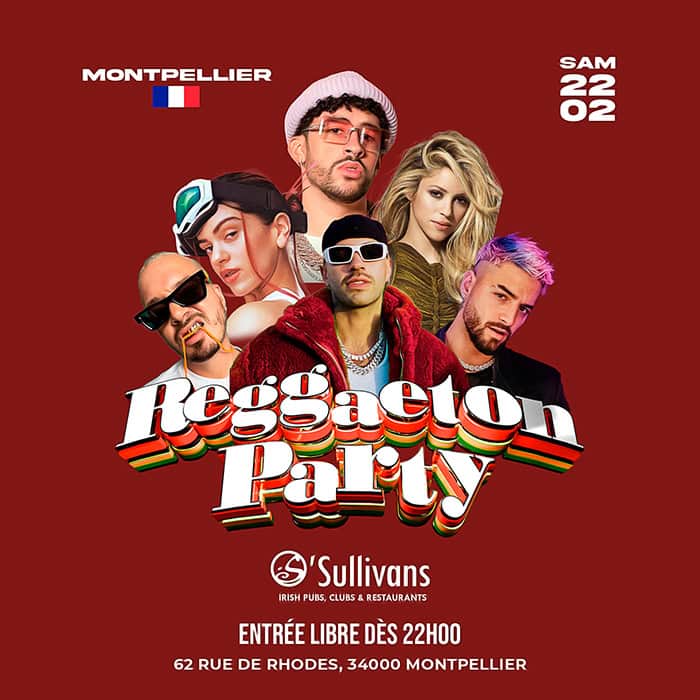 soirée Reggaeton Party O’Sullivans Montpellier