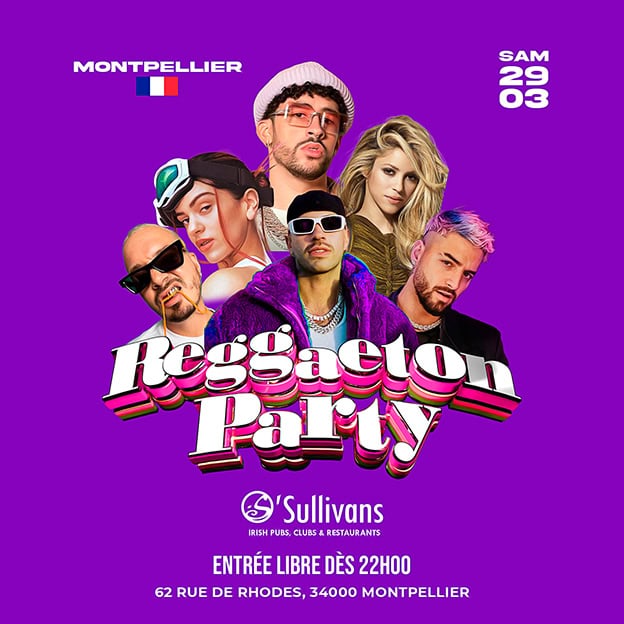 soirée Reggaeton Party O’Sullivans Montpellier