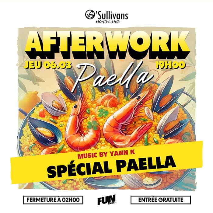 Afterwork Paella O’Sullivans Montpellier