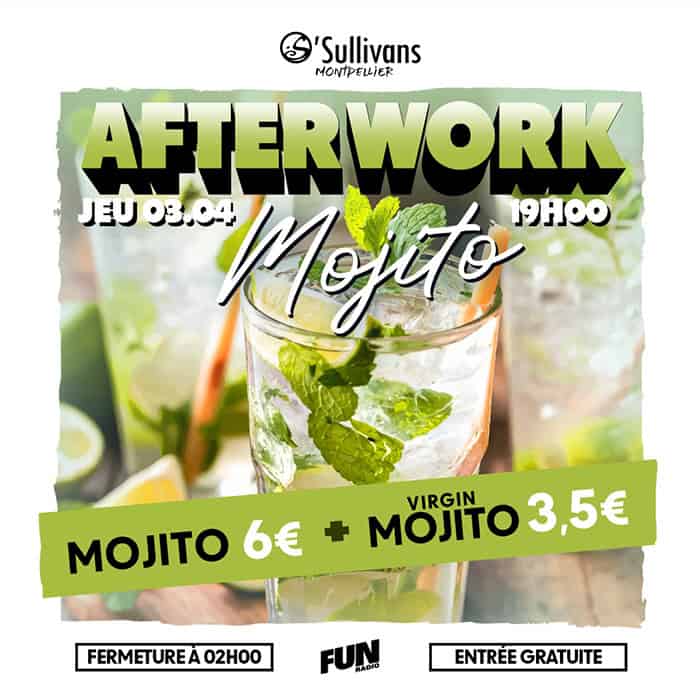 Afterwork Mojito O’sullivans Montpellier